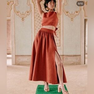 Sezane Sophie Skirt Terre - Size 6